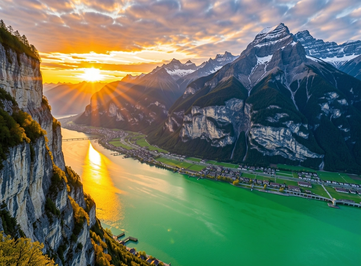 Sonnenaufgang über dem Luganersee